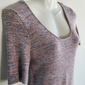 Madewell Scooped Neck Knit Multicolor Top Size M
